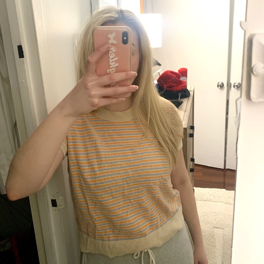 Madewell striped boucle tee